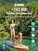 Niphean (Extra Large) Stand Up Paddling Board SUP for 2+1 People/Families SUP Board with (Beginners) Balancing Wings Waterproof Mobile Phone Case Stand Up Paddle Board for Adults Gift Ideas