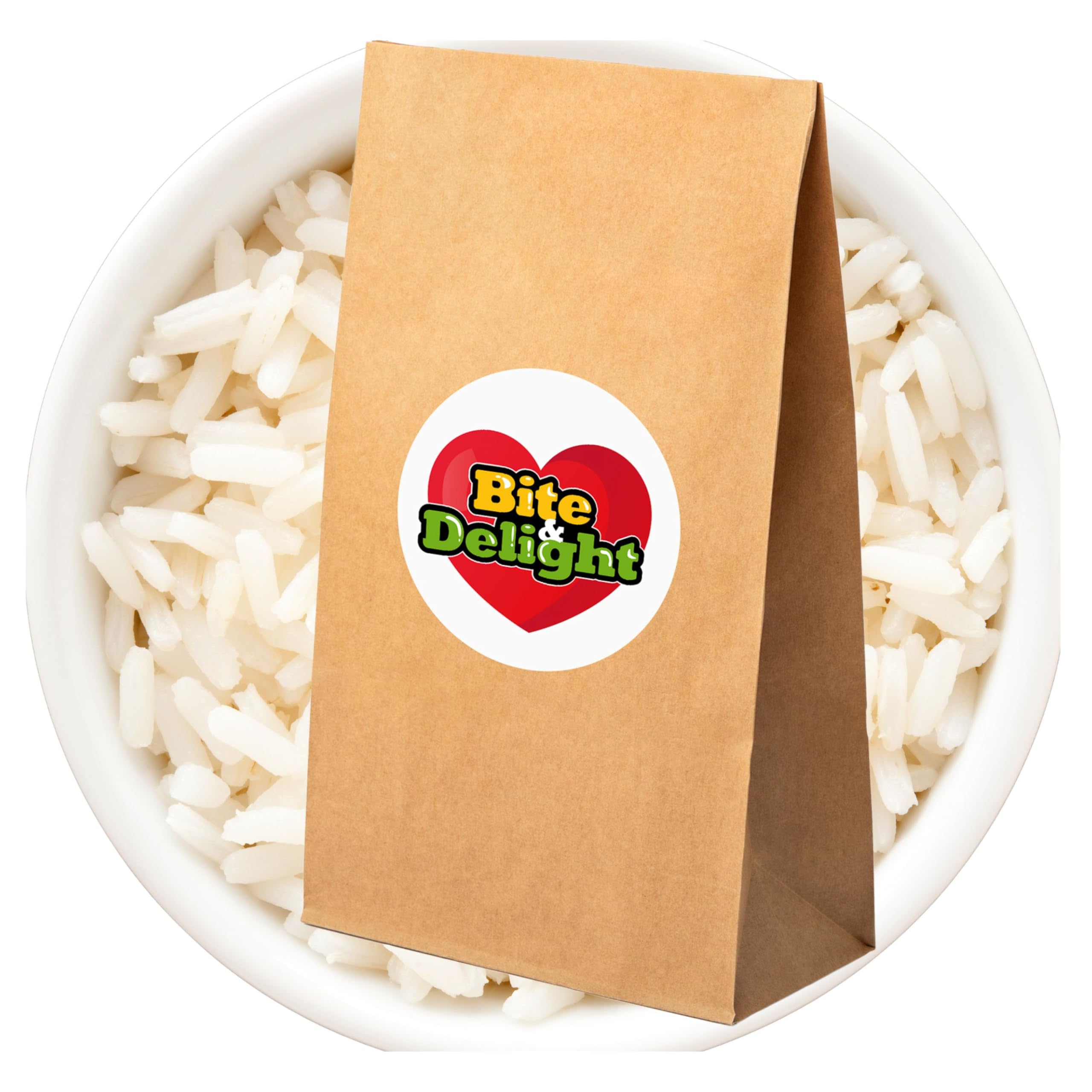 Bite & Delight 5kg Weißer Reis Natural Rice ohne Verunreinigungen Reine Kohlenhydratquelle Basis für Reisgerichte Reissalate Hauptgerichten Süßspeisen