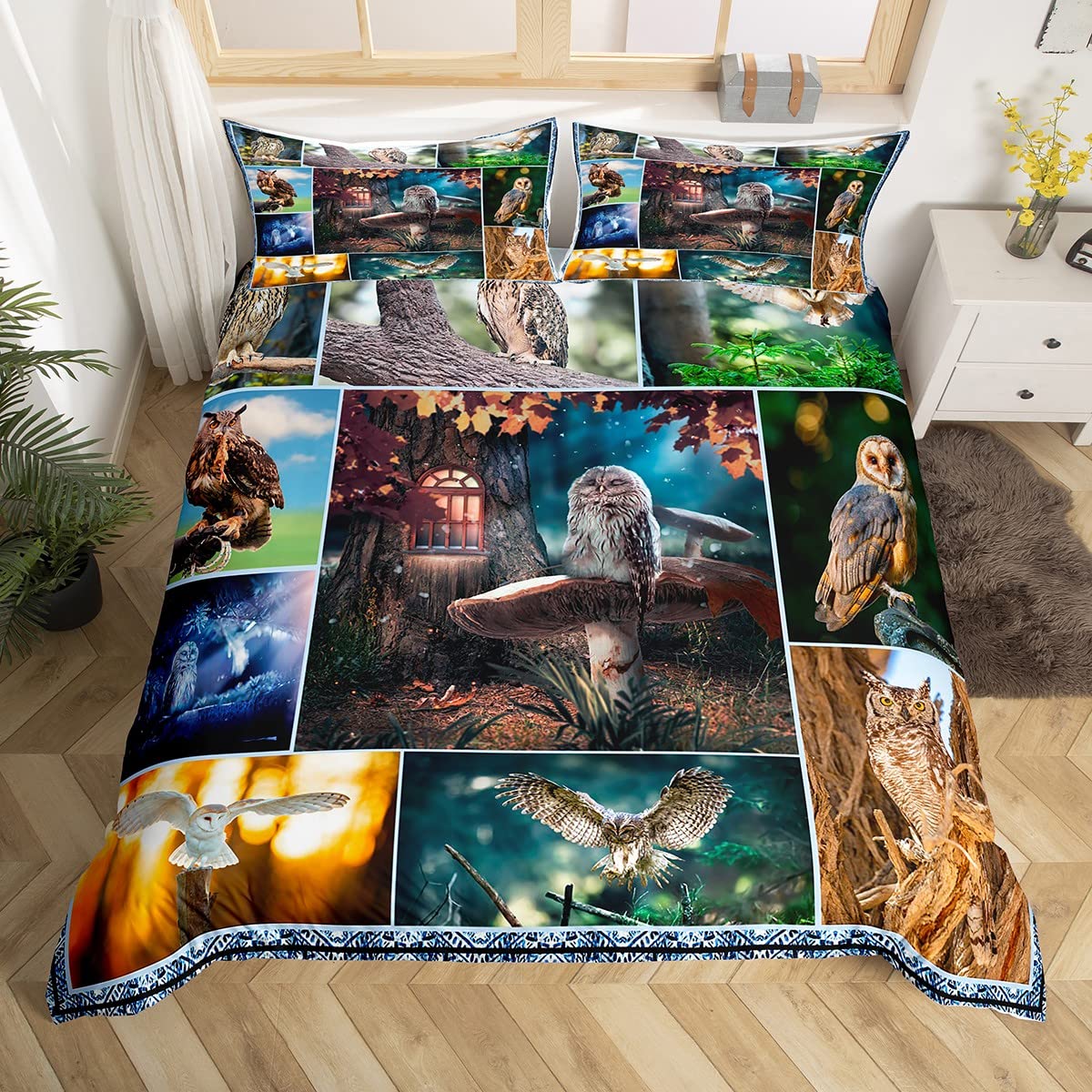 Loussiesd Set di da Letto per Letto Singolo con Motivo a Cavallo Bianco con 3D,Motivo Cavalli,2 Pezzi,Set Copripiumino con Animali Selvatici,copriletto con 1 Federa in Morbida Microfibra con Cerniera