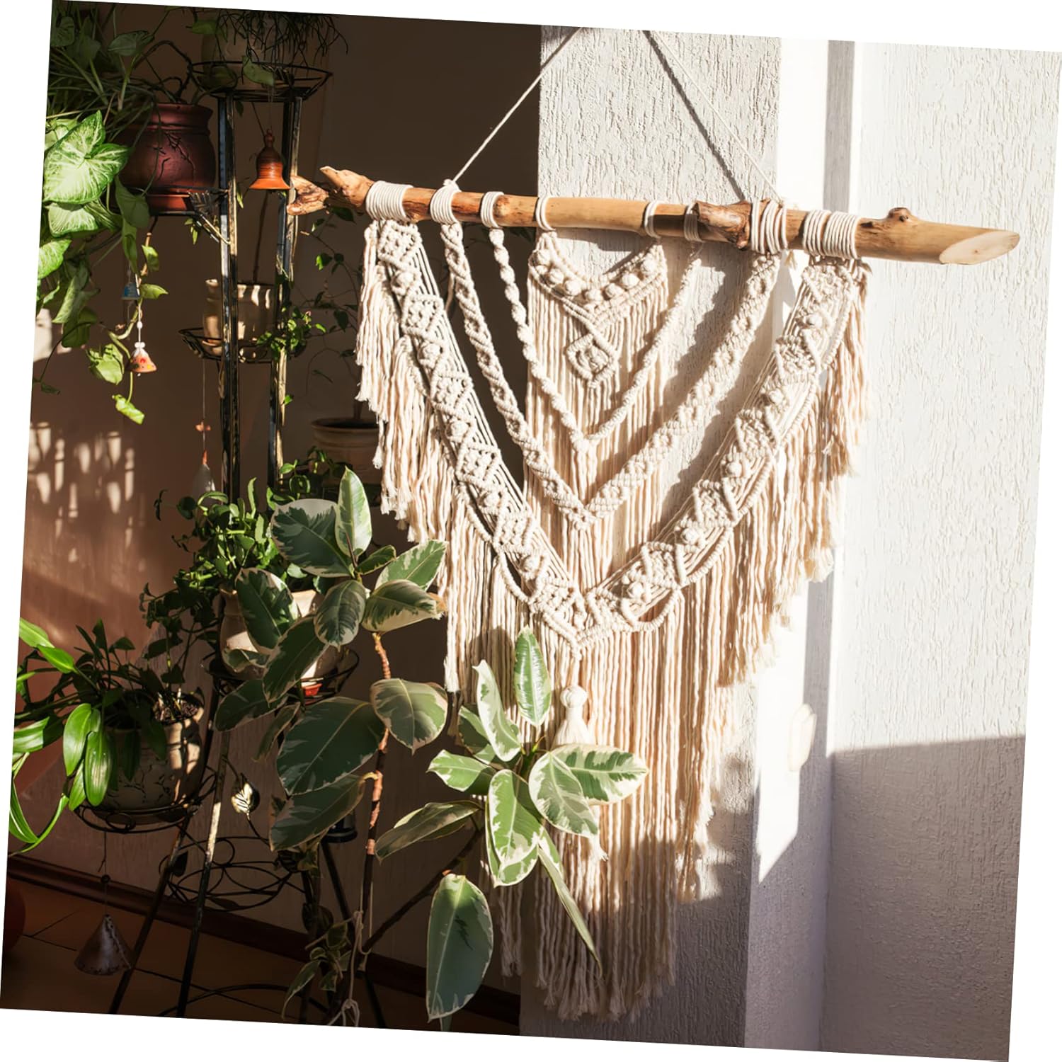 Gadpiparty Natural Cotton Rope 2 Rolls of Weaving Twine for DIY Crafts Macrame and Home Decor for Plant Hangers and Binding Projects