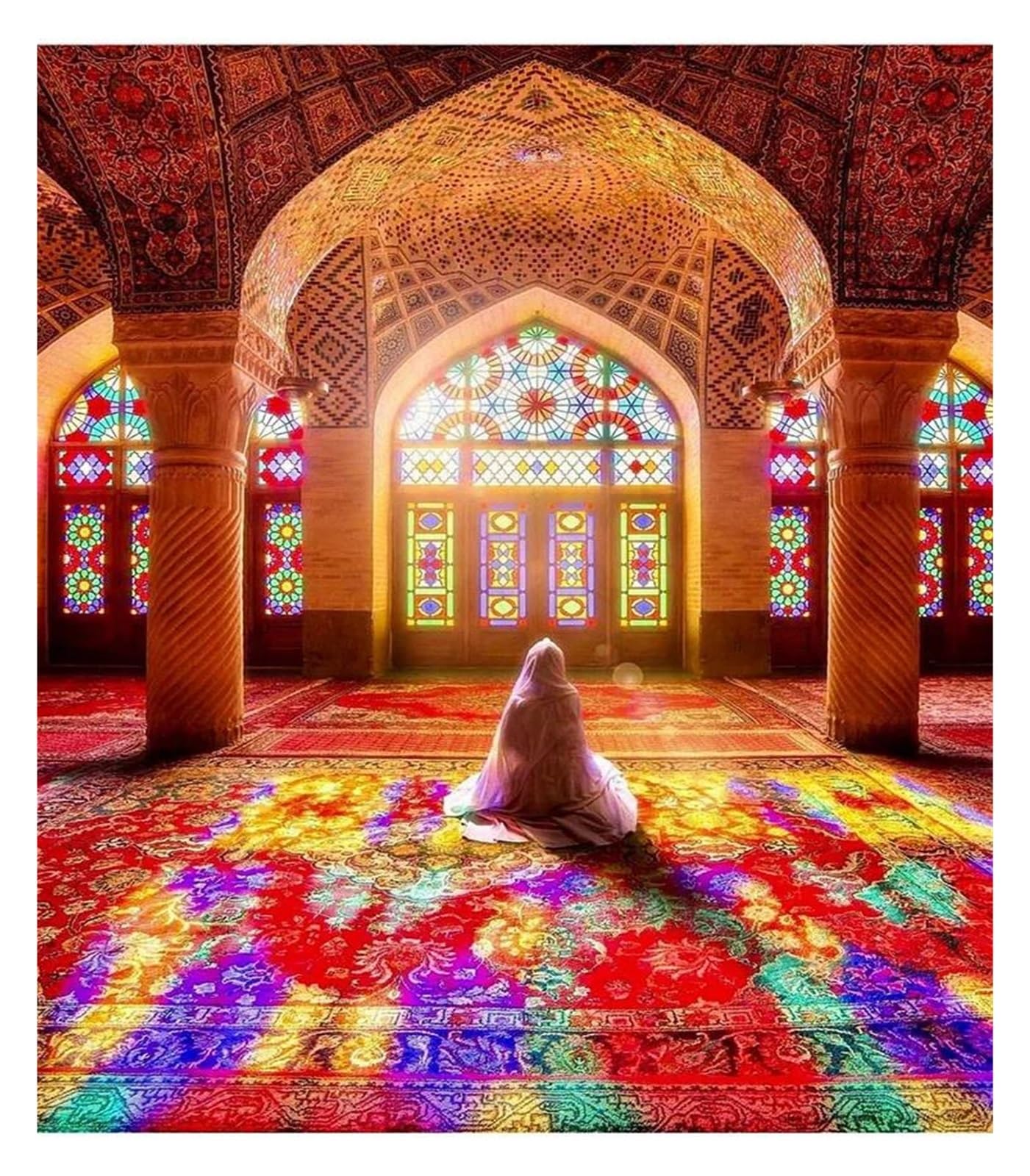 Toile Islamique Kaaba pour la Décoration de Salon Moderne 20x30cm