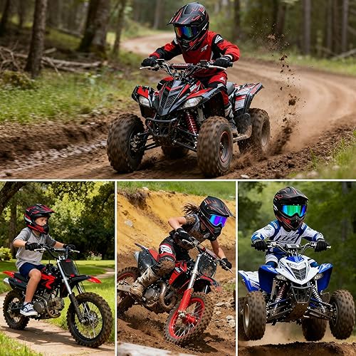 Miniatura 7 de Casco para bicicleta de tierra para jóvenes, cascos integrales de motocross para niños, casco de bicicleta de montaña BMX MX ATV para niñas, casco