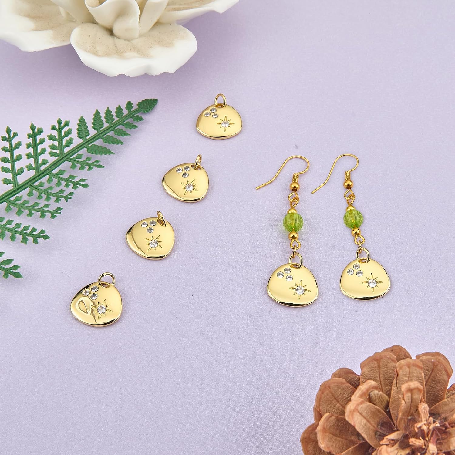 Sun Charms for Jewelry Making Brass Cubic Zirconia Charms for DIY Necklace Bracelet Earrings Jewelry - Image 5