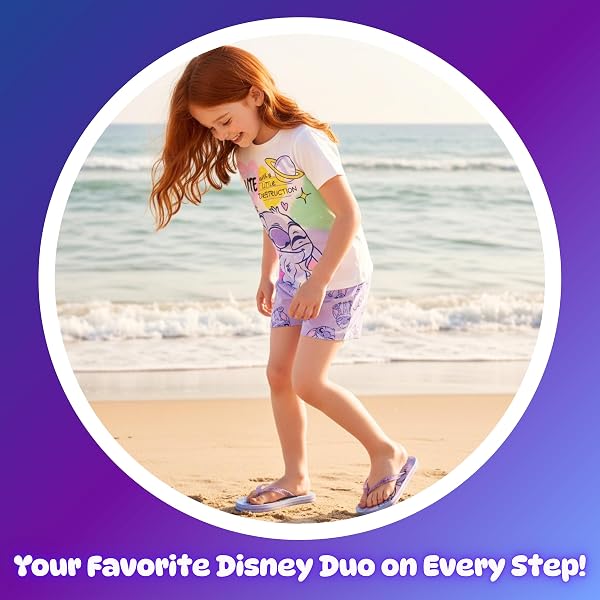 Disney Stitch e Angel Infradito da Ragazze, Sandali Estivi per Bambine, Taglie EU 28 a 35 - 2