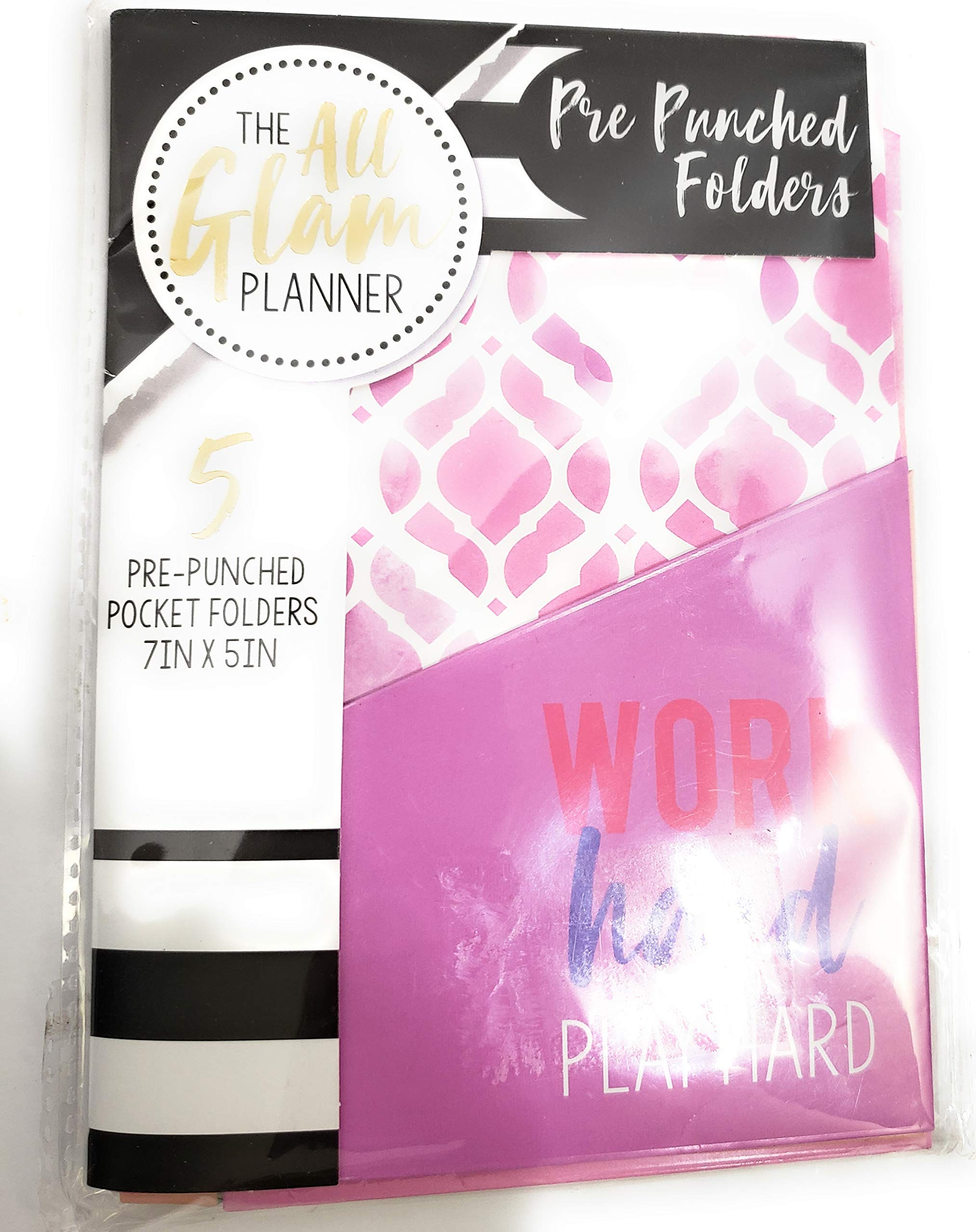 Amazon.com : 5 Pre-Punched Pocket Folders (7
