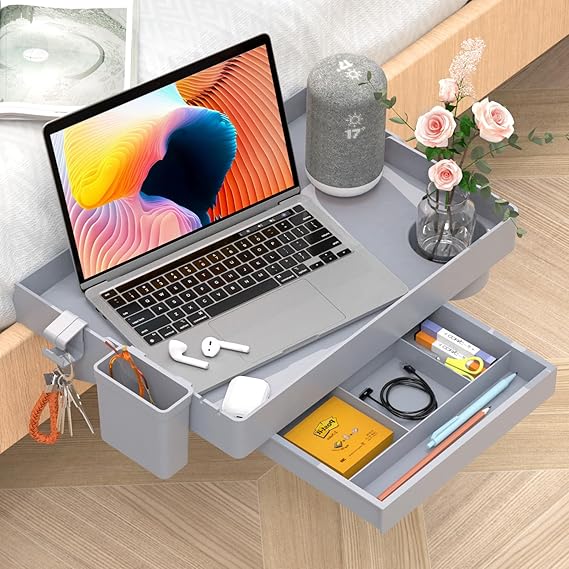 Ronlap Folding Bedside Table, Bed Shelf, Bunk Bed Shelf for College