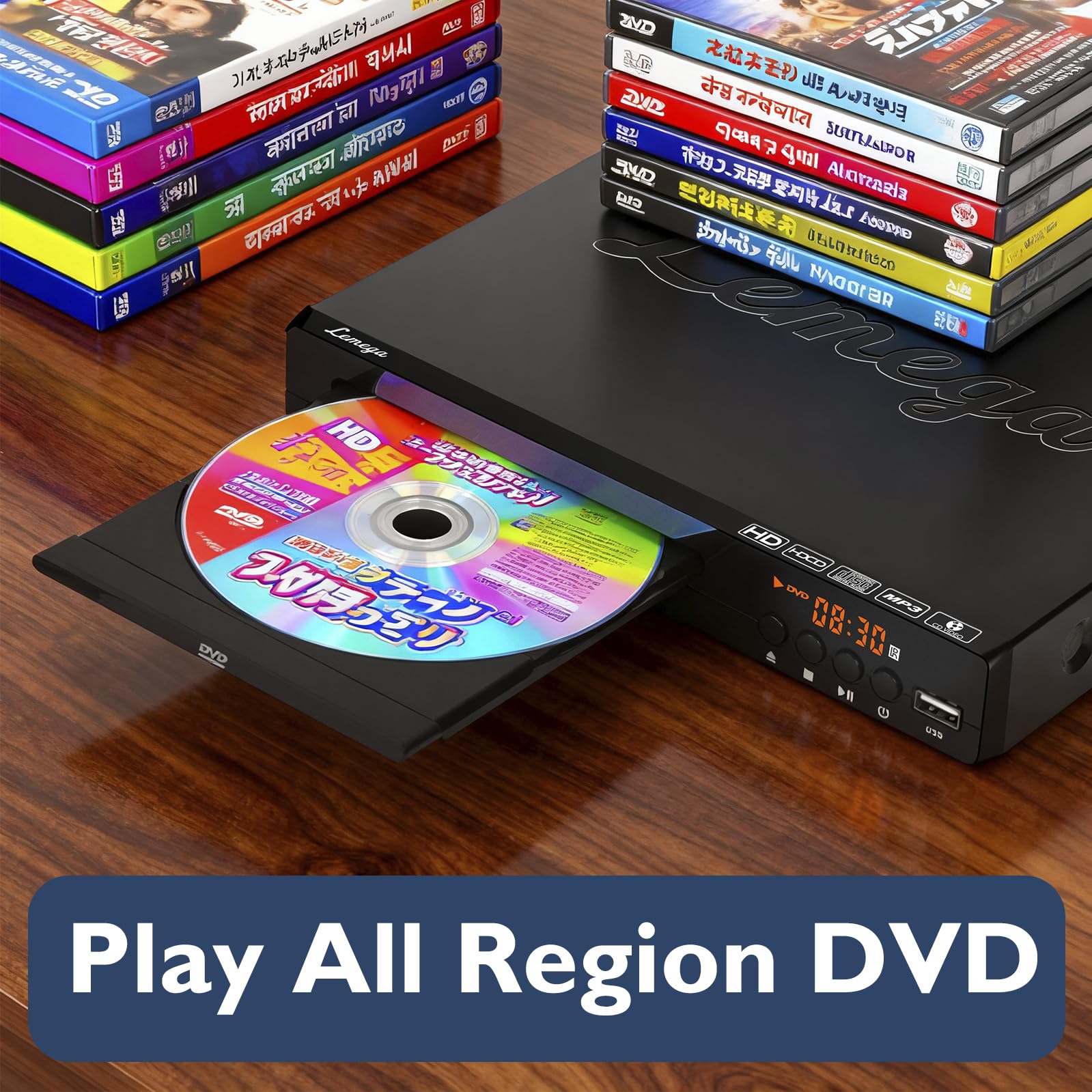 Amazon.com: Lemega PlayHD Region-Free DVD Player for TV, 1080p
