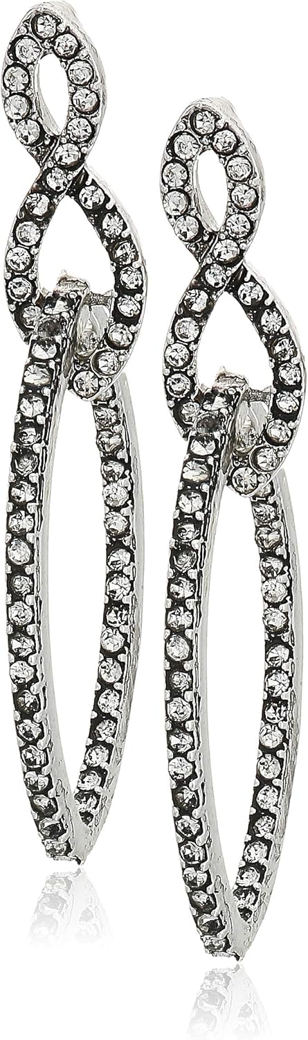 Anne Klein Women's Crystal Double Drop Earrings, Size: 0
