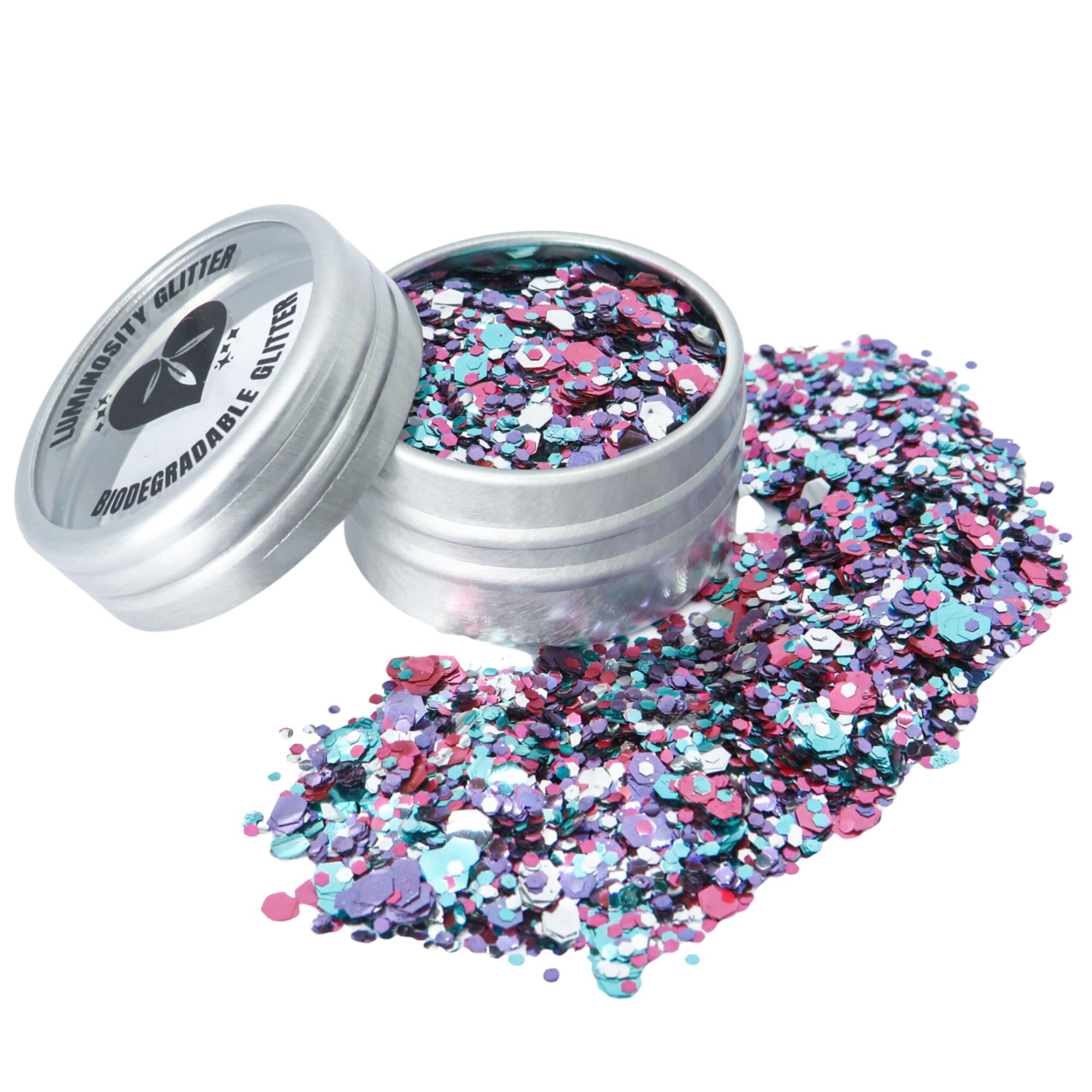 Luminosity Glitter Biodegradable Glitter - Eco-Friendly Loose Glitter for Face Body, Makeup & Festivals (6g Pot) - Image 3