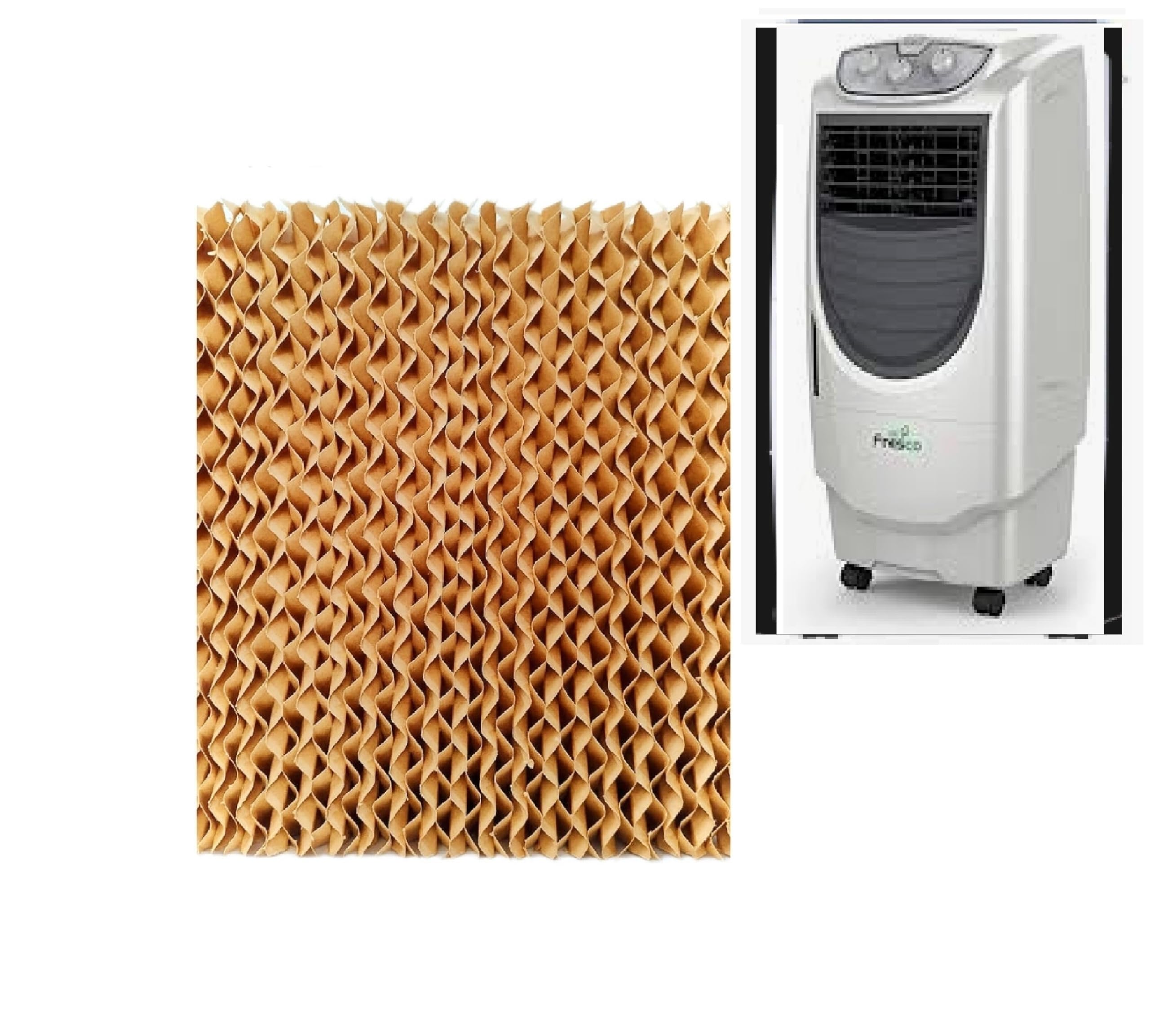 Honeycomb Pad for Havells Fresco 24L-Backpad, Brown, 15.8x11.7x1.5 Inch, 1pc, Air Cooler Part, High Cooling Efficiency