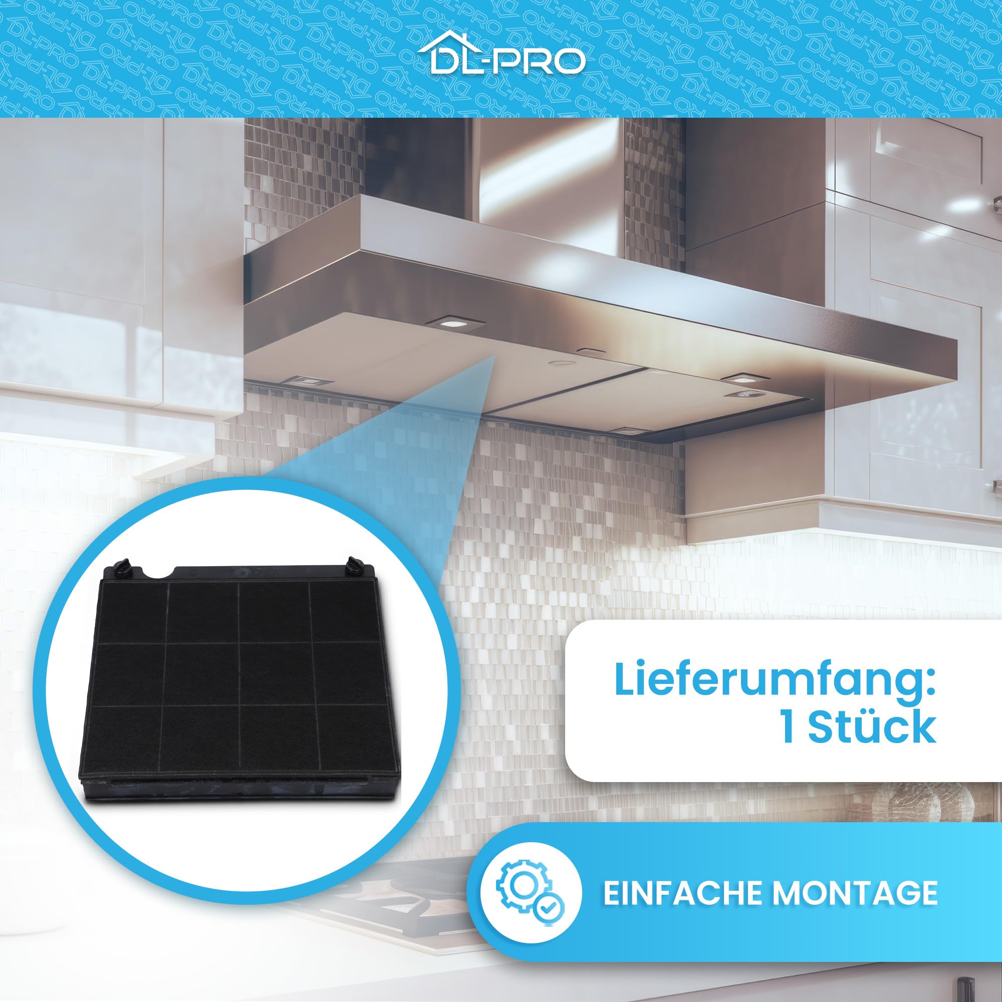 DL-pro Filtr z węglem aktywnym, filtr węglowy do Elica Model 15 Whirlpool 484000008575 AEG 9029793818 filtr węglowy do okapu kuchennego