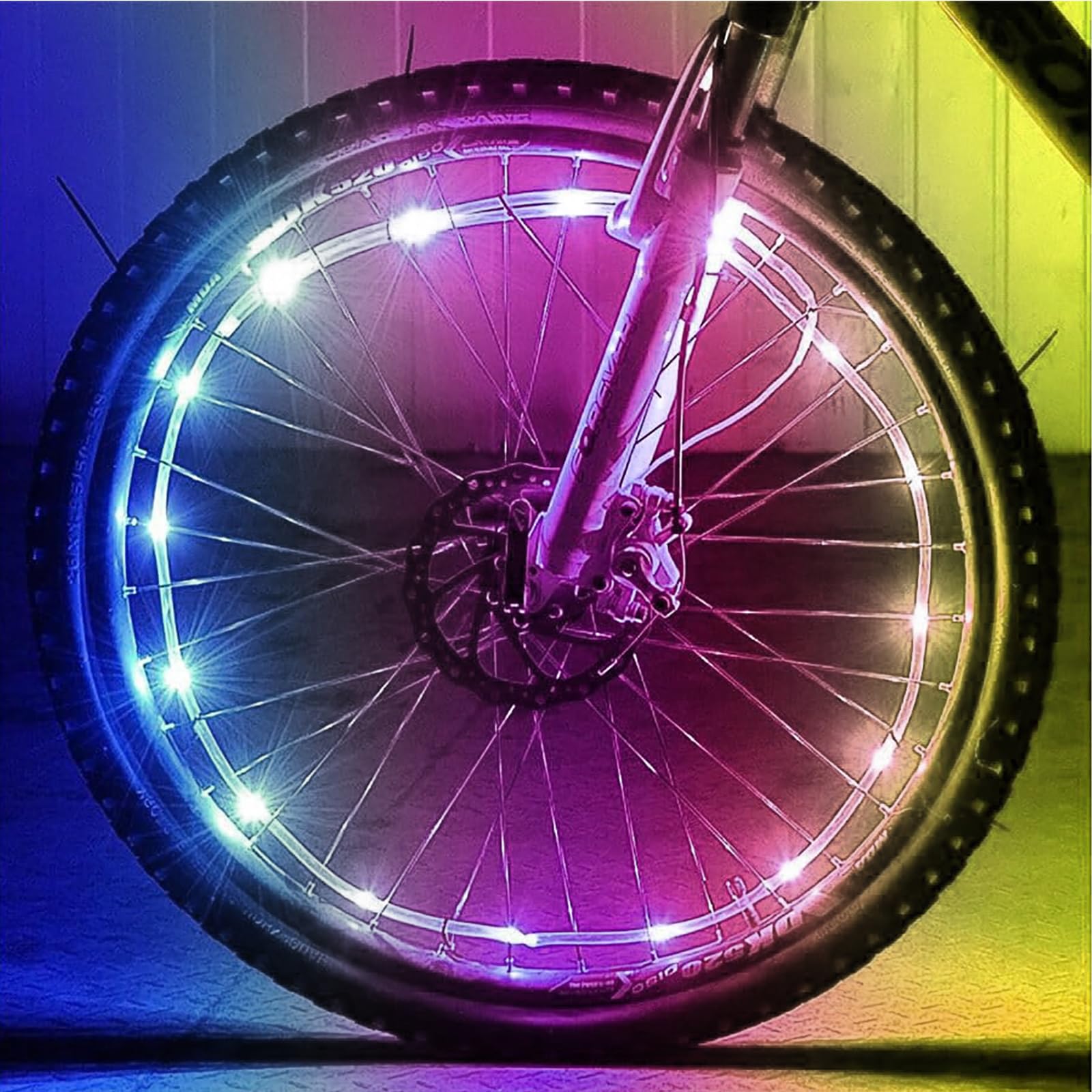 LED Bicycle Wheel Lights – Colour Changing Spoke Lights for Bike Wheels, Custom Colours, All-Angle Visibility, Fits Adults & Kids, Batteries Included