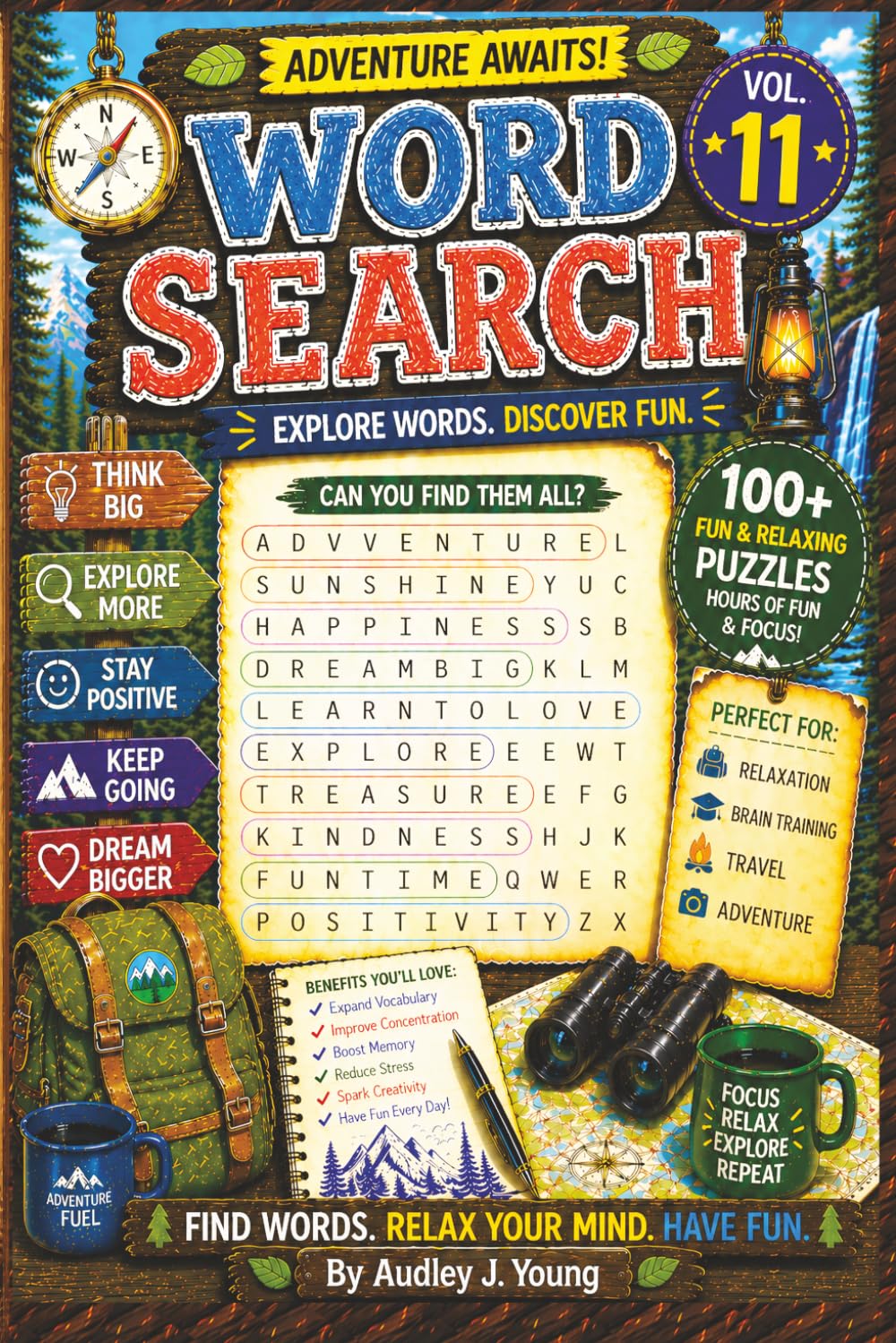 Adventure Awaits Word Search: 100+ Fun and Relaxing Puzzles for All Ages - Vol.11
