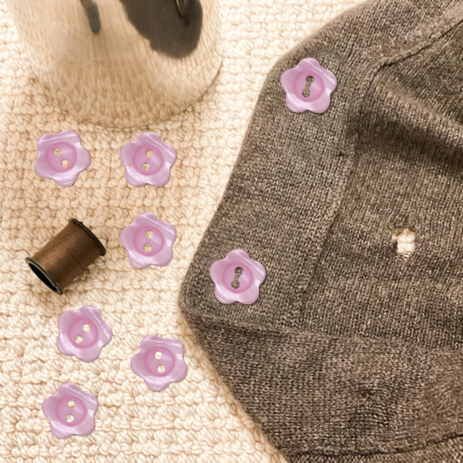 CABODYALS 150g Di Bottoni Rosa Resina: 4 Fori, Forma Rotonda E Versatile Per Cucito Creativo E Decorazioni
