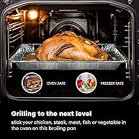 Vista 6 de Paquete de 25 sartenes desechables de aluminio para asar, buenas para barbacoa, bandejas para parrilla, paquete múltiple de sartenes de aluminio