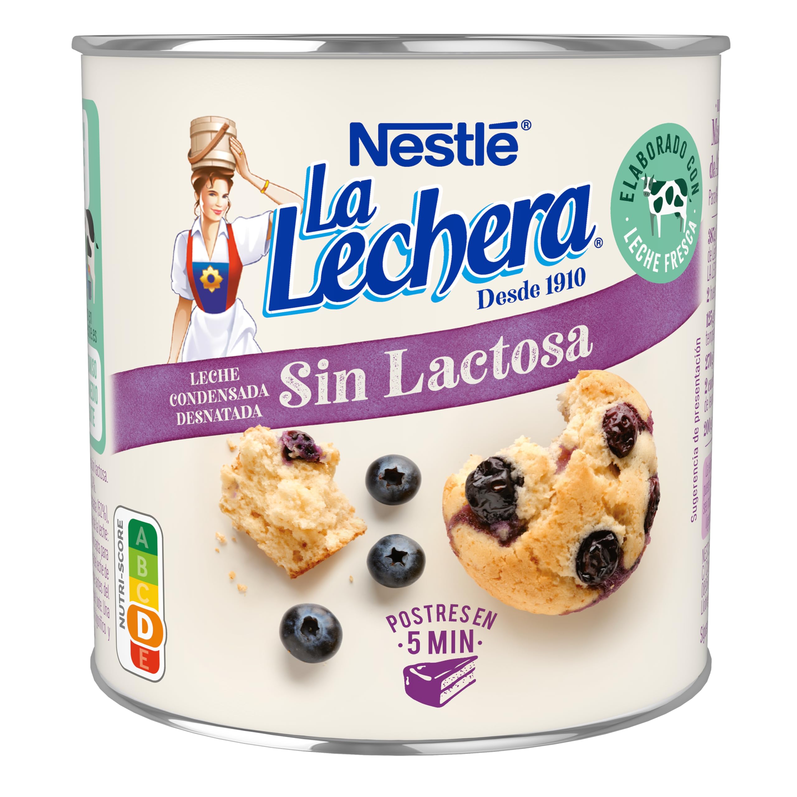 NESTLÉ LA LECHERA Leche condensada desnatada sin Lactosa 387 g