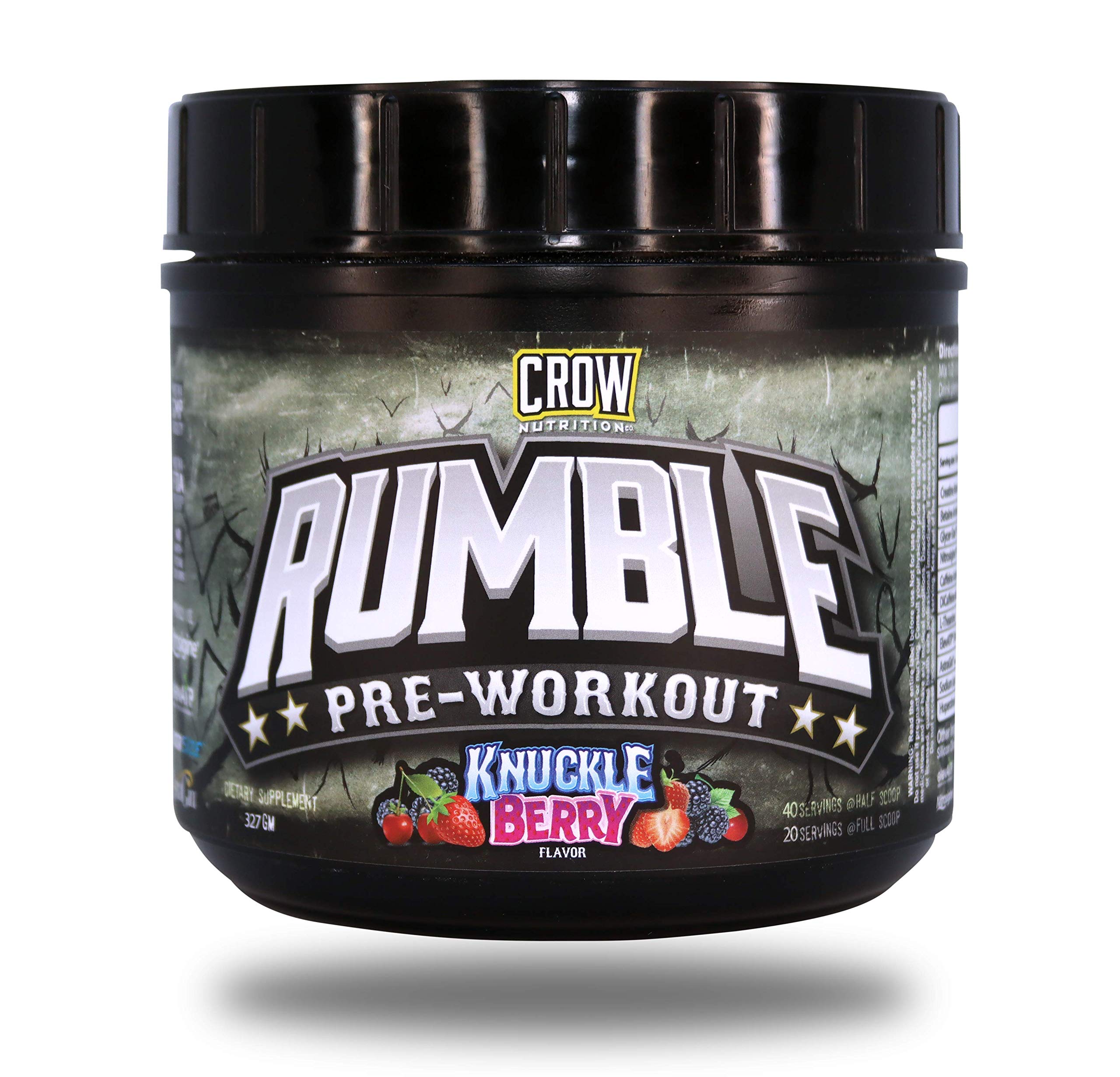 Rumble Pre Workout w/NO BETA Alanine w/400mg Caffeine, Infinergy®, L-Theanine, Huperzine & Nitrosigine.ATP Formula with Cr...