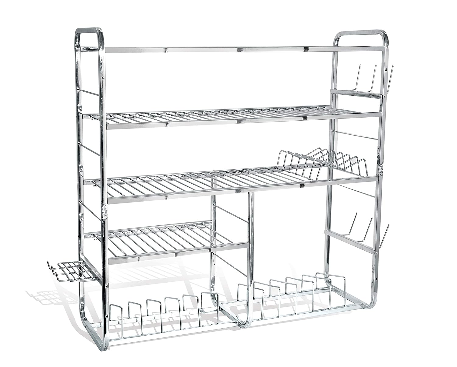 Bristol Stainless Steel Kitchen Utensils Stand, Silver- 36x30 Inch ...