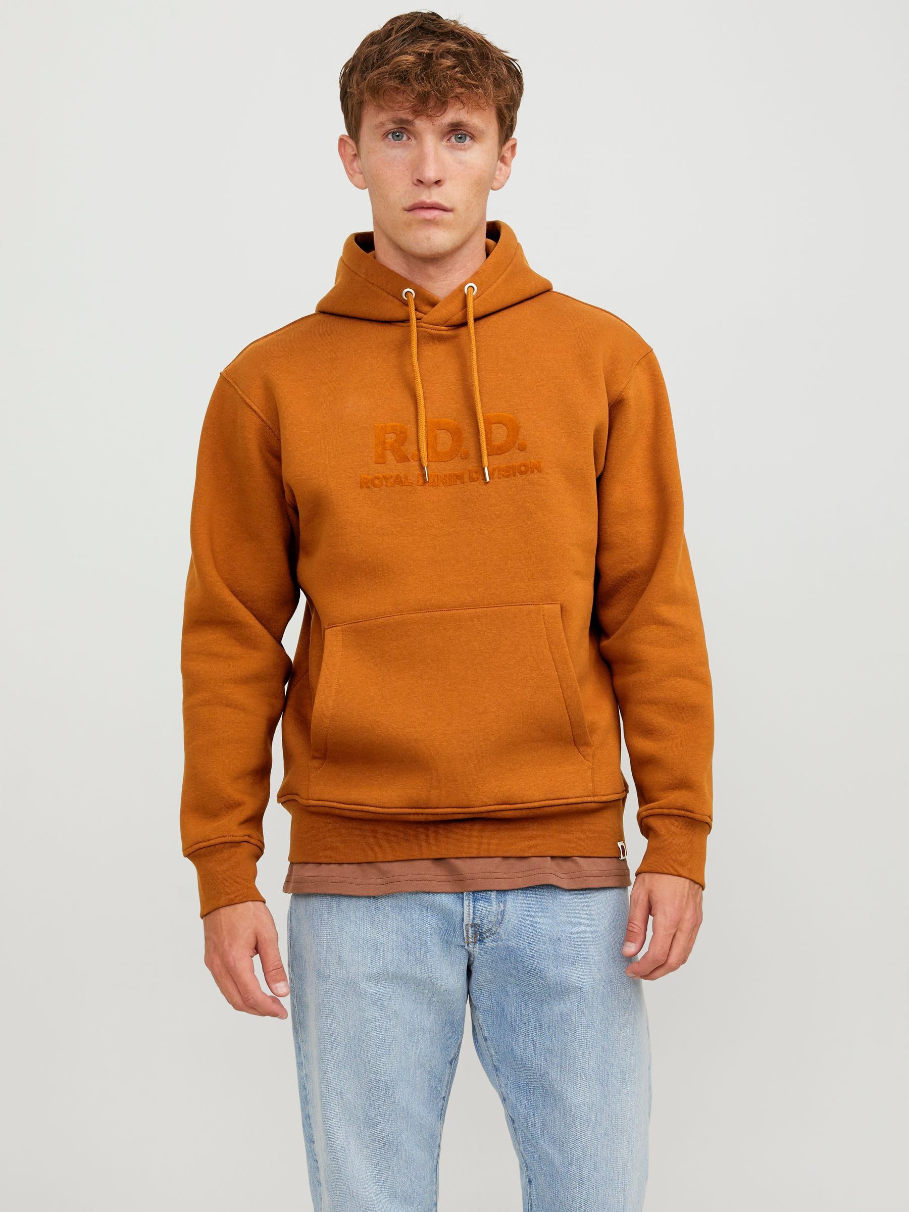 JACK & JONES Men's Essential Hoodie Soft Fleece Hood Sweatshirt Pullover