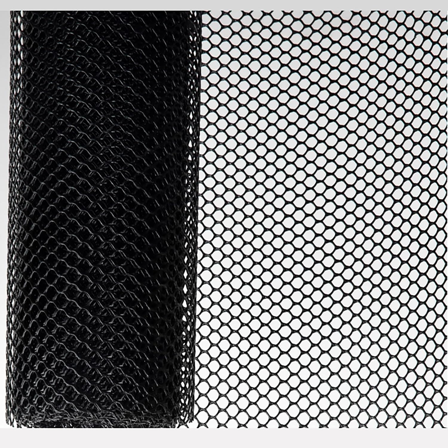 XIFENG Plastic Chicken Wire Mesh Fence Roll, Plastic Fencing Poultry Fencing Netting for Garden Fencing Farm Cats Dogs Rabbit Snake Animal Barrier(Size:0.47''mesh-98'L x 3.3'W Roll,Color:Black)