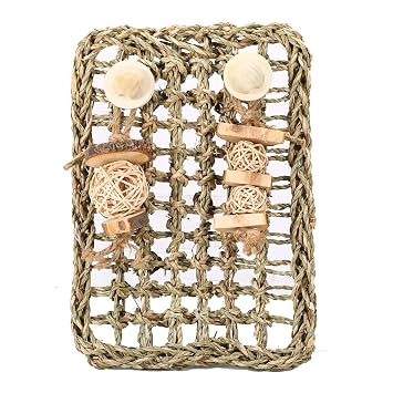 Homgee Rabbit Activi Mat Rabbit Chew Toy Small Animal Activi Toys for Rabbit Hamster Guinea Pigs