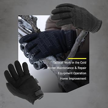 Mechanix Wear Tactical ColdWork Original Winter Work Gloves - Insulated & Water Resistant Safety Gloves - Touchscreen Capable - Machine Washable - Small - Covert Black