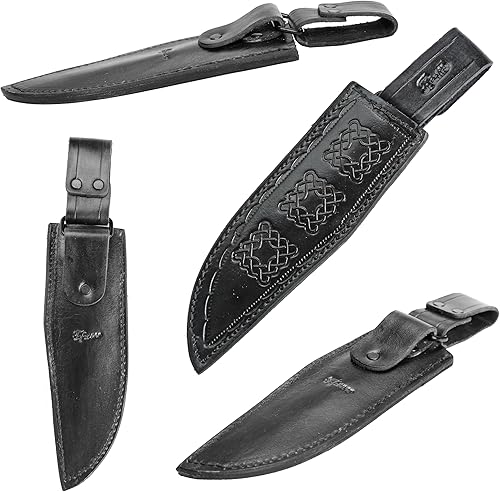 Miniatura 5 de Toferner Cuchillo de regalo original - Lobo - Negro - Cuchillo forjado a mano - Deportes - Hoja endurecida a mano Hermoso producto. Longitud total