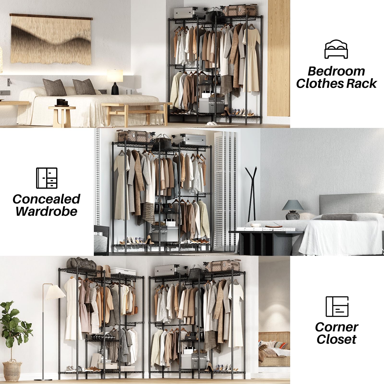 Amazon.com: Redlife Garment Rack, 77 Inch Clothes Rack for Corner
