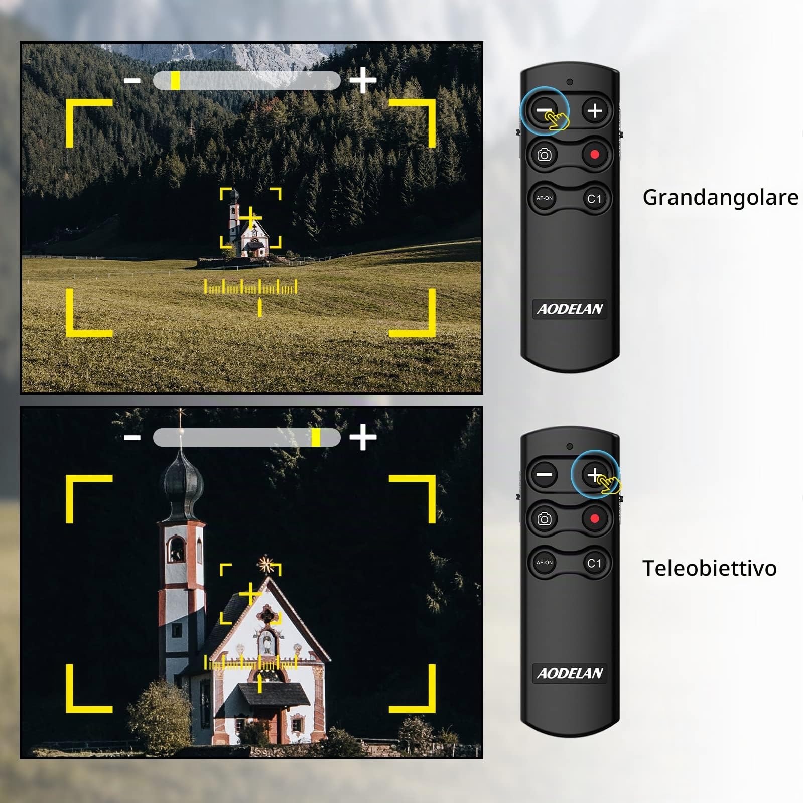 AODELAN - Telecomando a distanza per fotocamera Sony a6100, a6400, a6600, a7c, a7 III, a7R III, a7R IV, a9, a9 II, DSC-RX0 II, DSC-RX100 VII, ZV-1; sostituisce Sony RMT-P1BT