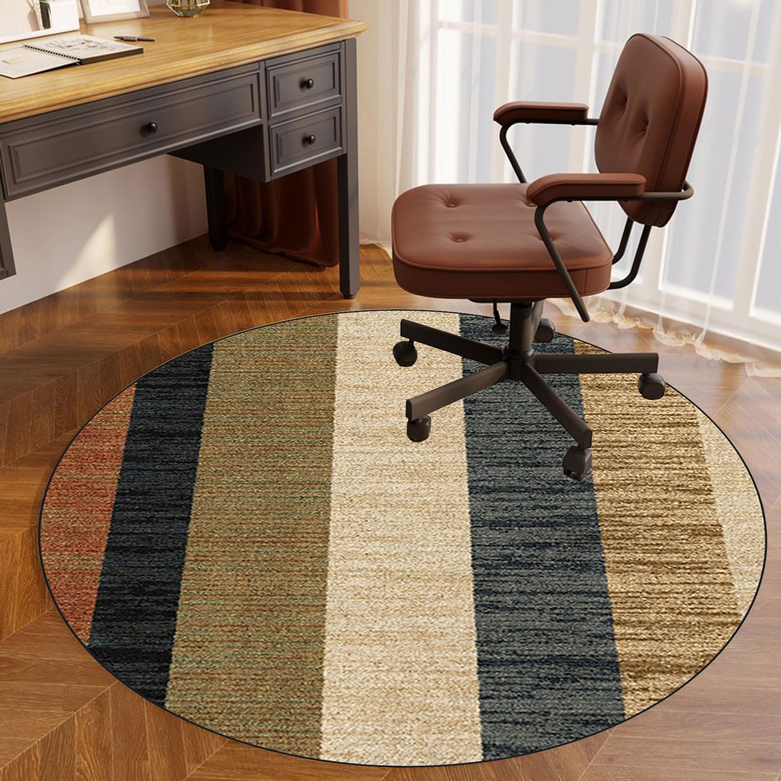 Tappeto Protettivo Per Sedia Da Ufficio 95x120cm Grigio - Salvapavimento Antigraffio - Foto 7