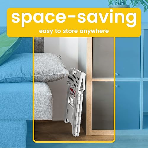 Miniatura 3 de Taburete plegable resistente de alta calidad de 13 pulgadas de altura para adultos, taburete de cocina, jardín, baño, color blanco Blanco,Bicolor