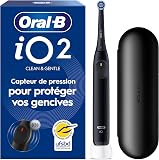 Oral-B iO 2 Black Electric Toothbrush for Adults, 3 Cleaning Modes, Gentle on Gums, Soft Brushing, Accessories, Replacement Oral B Brush, Charger, Travel Case - 1