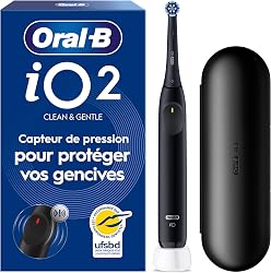 Oral-B iO 2 Black Electric Toothbrush for Adults, 3 Clean…