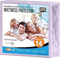 Vista 29 de Utopia Bedding - Protector de colchón de tamaño individual impermeable, paquete de 14 unidades, funda de colchón de rizo de 200 GSM, funda de cama