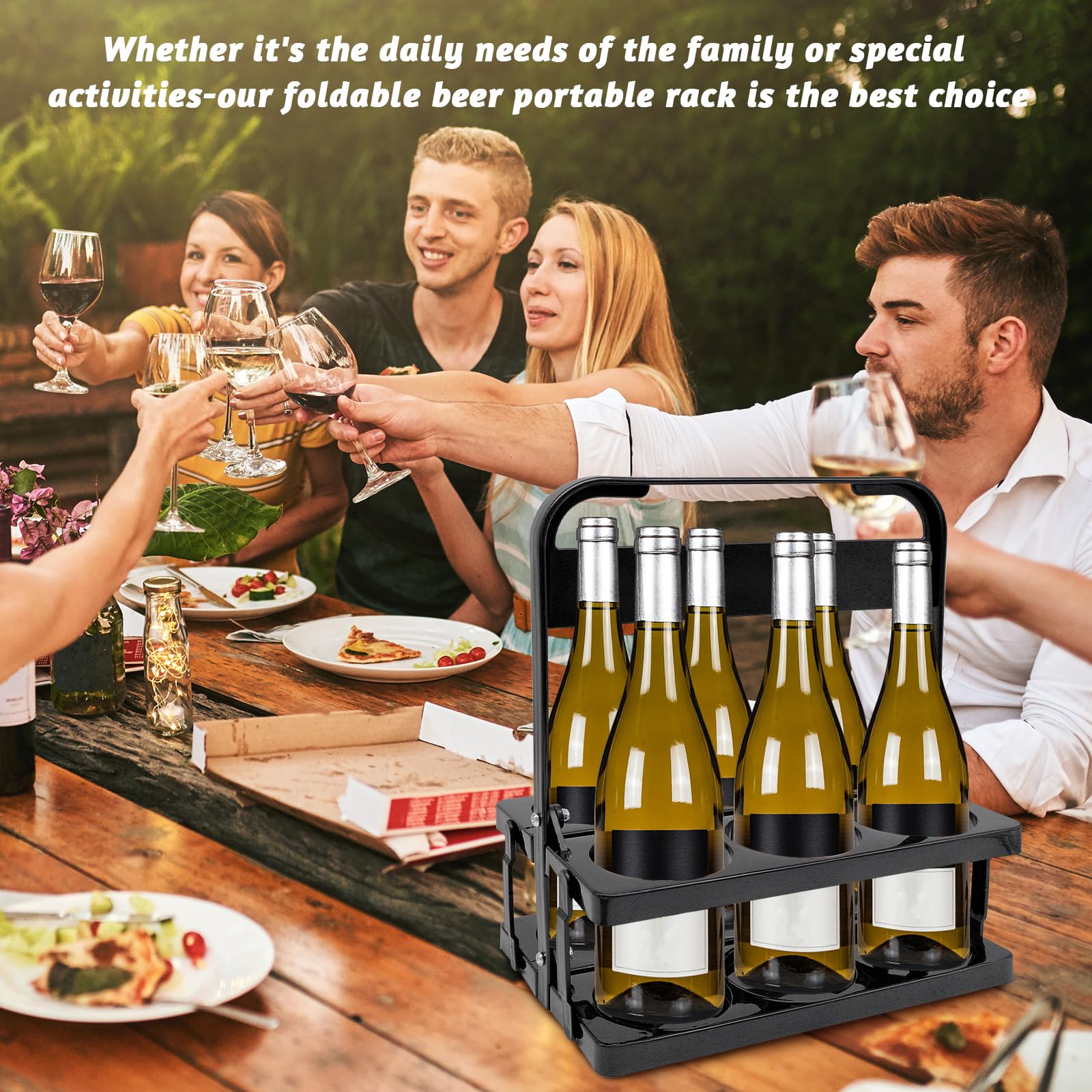 Gobelet Pliable Panier à Bouteilles Pour 6 Bouteilles - Panier à Bouteilles 6 Compartiments Avec... | Bol Sac Pour Bouteille