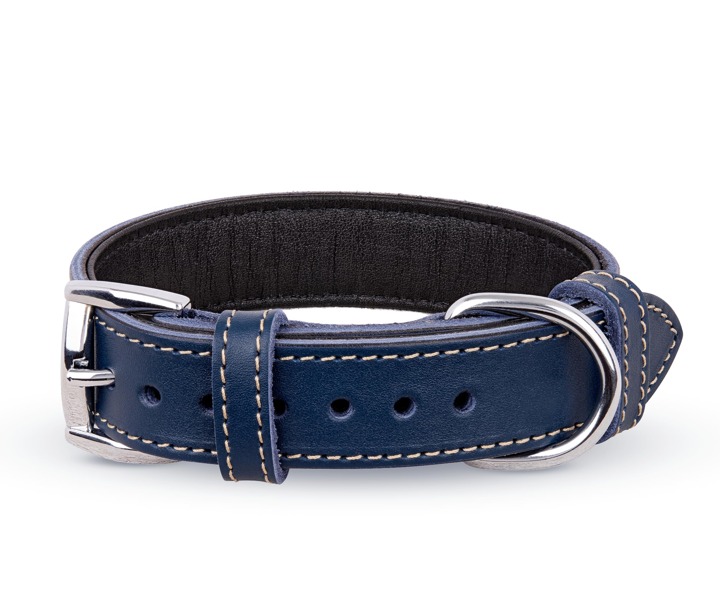 Collar de perro de cuero suave, collares para perros pequeños, medianos y grandes, collares duraderos y resistentes