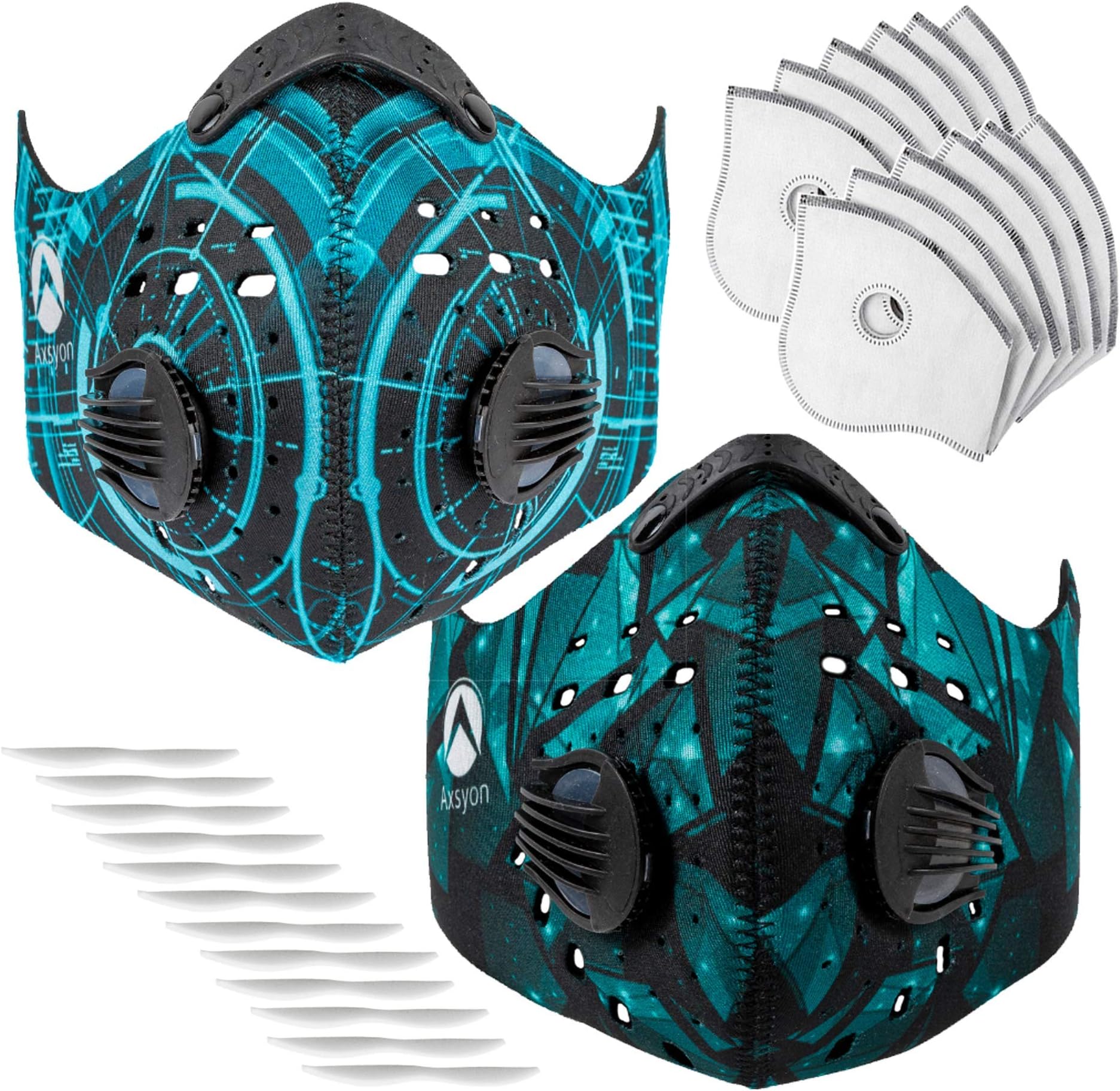 Dust Masks with Activated Carbon Filters & Foam Nose Bridges for Protection, Woodworking, Sports, Gym, Construction