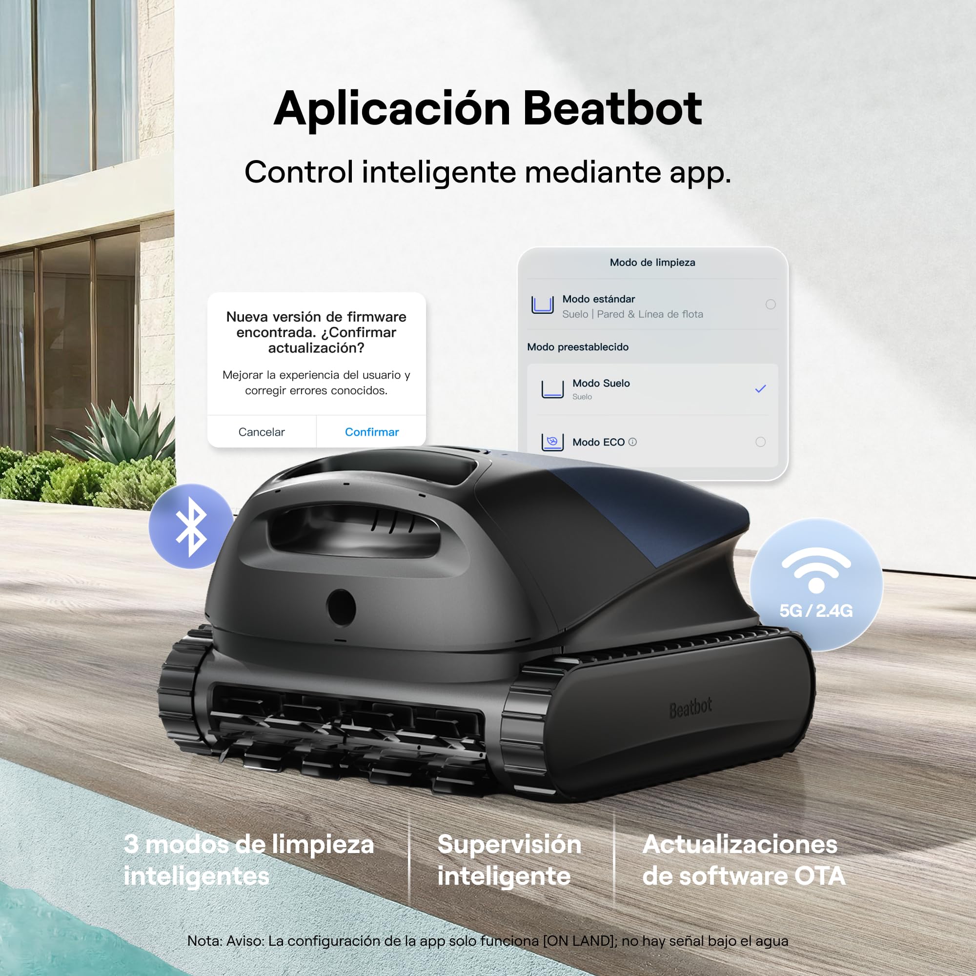 (2026 Nuevo) Beatbot Sora 10 Robot Piscina limpiafondos y Paredes, Plataformas y línea de flotación, 25700 LPH, Estacionamiento línea flotación, 5l residuos,Controllo App,Piscinas enterradas/elevadas — view 9