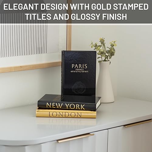 Miniatura 7 de Libros decorativos para decoración del hogar Libros de tapa dura decorativos de exhibición de imitación para estantería Libros decorativos con