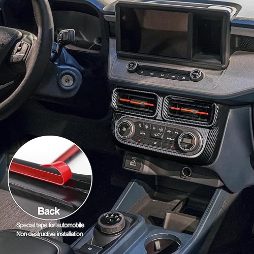 Miniatura 3 de ANFOKAS Para Ford Maverick 2022 2023 XL XLT Lariat Accesorios Auto Dashboard Central Consola Cubierta de ventilación de aire Tapicería Decoración