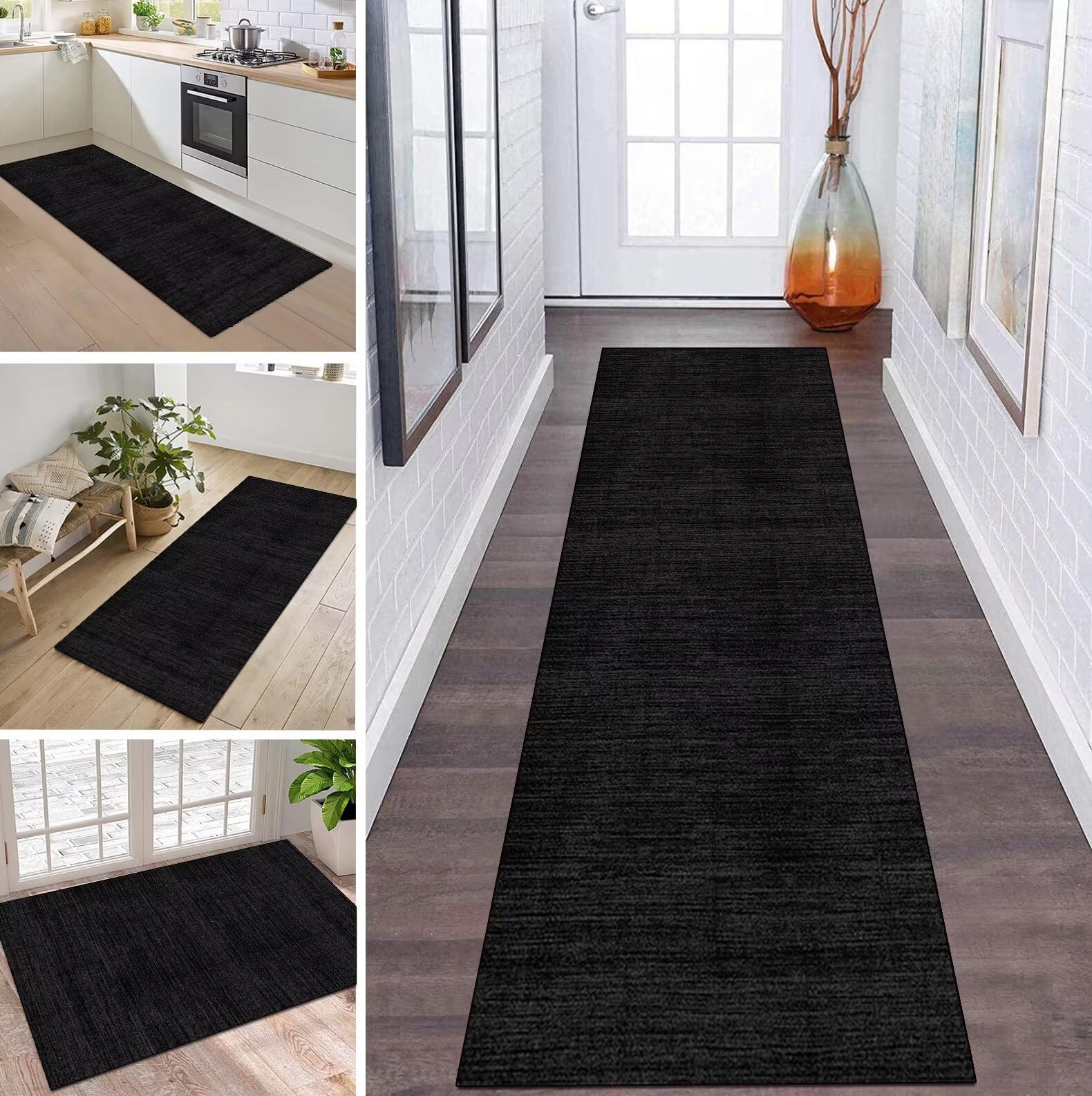 ZDYHrj Runner Rug Long Hallway Non-Slip Washable Kitchen Corridor Rug