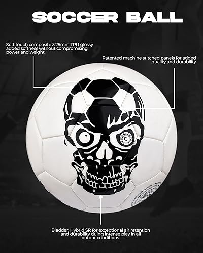 Miniatura 6 de American Challenge Balón de fútbol DL2000  Balón de fútbol juvenil con cubierta de TPU suave, tamaño 4 y 5 pelotas de fútbol para entrenamiento y