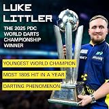 Target Darts Luke Littler Brass Steel Tip Darts Set – 22G Steel Tip Dart, Das Nuke Player Edition Dart-Set, inklusive Dartflügel, Schäfte und Dartkoffer | Professionelles Dartzubehör - 2