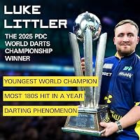 Target Darts Luke Littler gyerek dartpóló 2025, Coolplay fiú dartsing, World Cup Edition 2