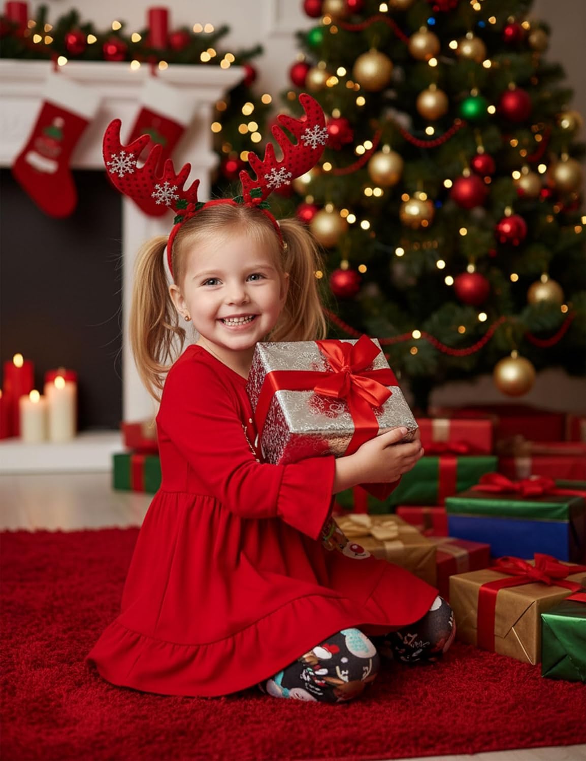 幼児 女の子 クリスマス衣装 鹿 長袖 ズボン 3点セット クリスマスギフト 女の子用