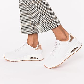 Uno - Shimmer Away, Zapatillas de Deporte Mujer, White Durabuck Rose Gold Duraleather Trim, 37 EU1