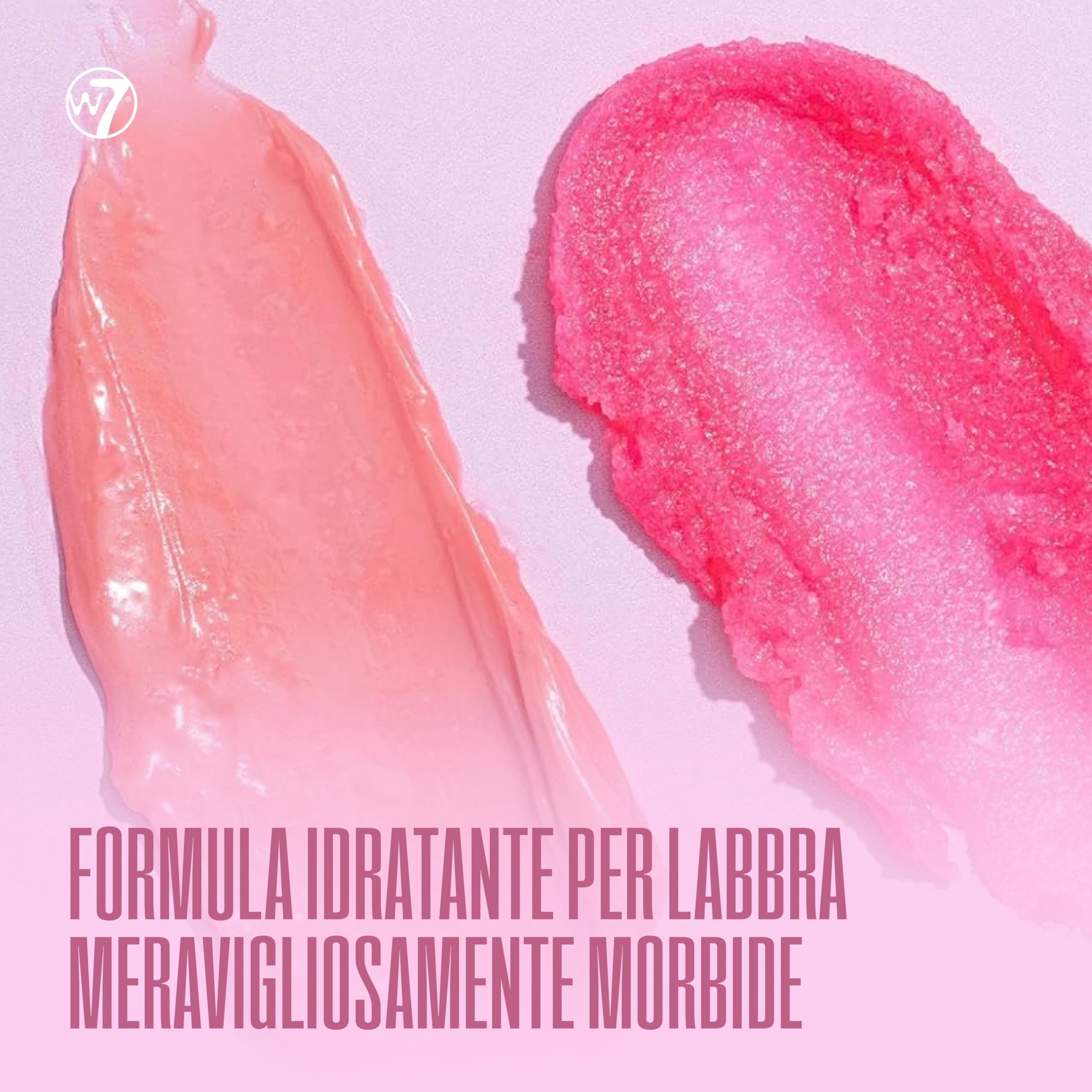 W7 Scrub labbra + maschera notte Sweet Dreams - Set da 2 pezzi - Aroma fragola - Esfolia, ristora, lenisce e idrata