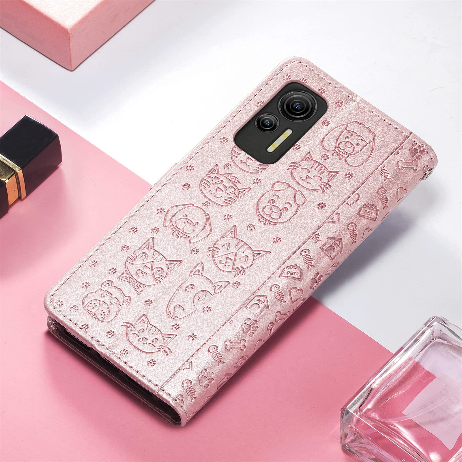 Leder-Hülle Für Ulefone Note 9P – Flip Case Mit Standfunktion & Kartenfach, Schwarz