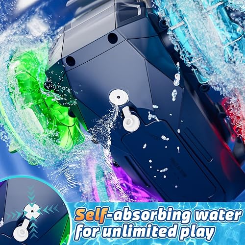 Miniatura 8 de Lehoo Castle Auto de control remoto anfibio, autos RC 4WD para niños de 8 a 12 años con pistola de agua, barco de control remoto para niños,