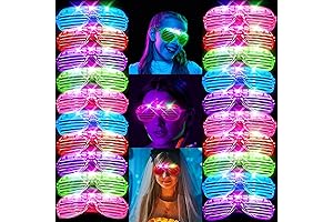 SHQDD22 Pack LED Glasses: Illuminate the Night with Neon Shutter Shades of Fun